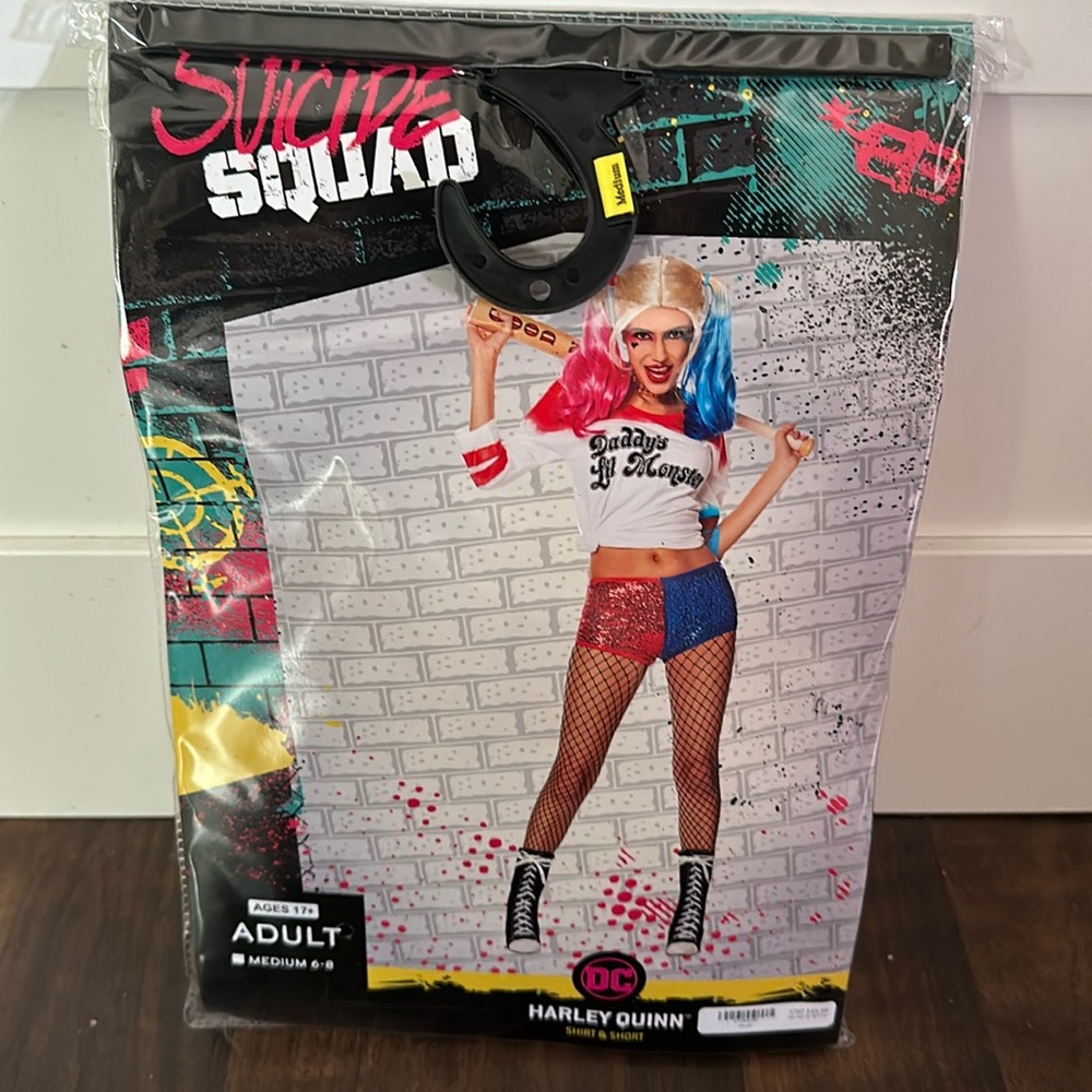 Harley Quinn Costume with tattoo illusion tights!